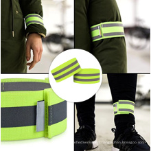 Fluorescent Running Elastic Reflective Fabric Band Wristband Armband